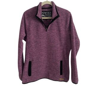 Panhandle Powder River Outfitters  Pullover Jacket size XL purple black zip